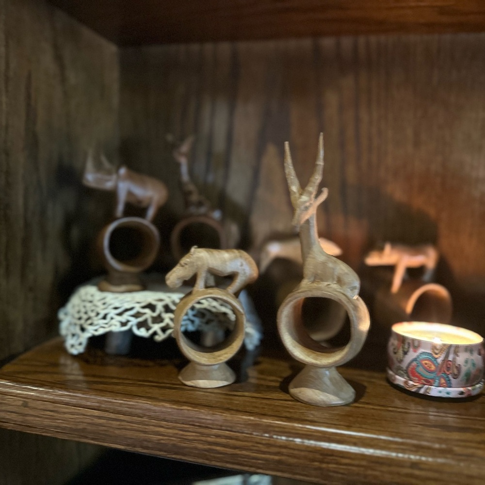 Handcrafted Wooden Animal Napkin Rings